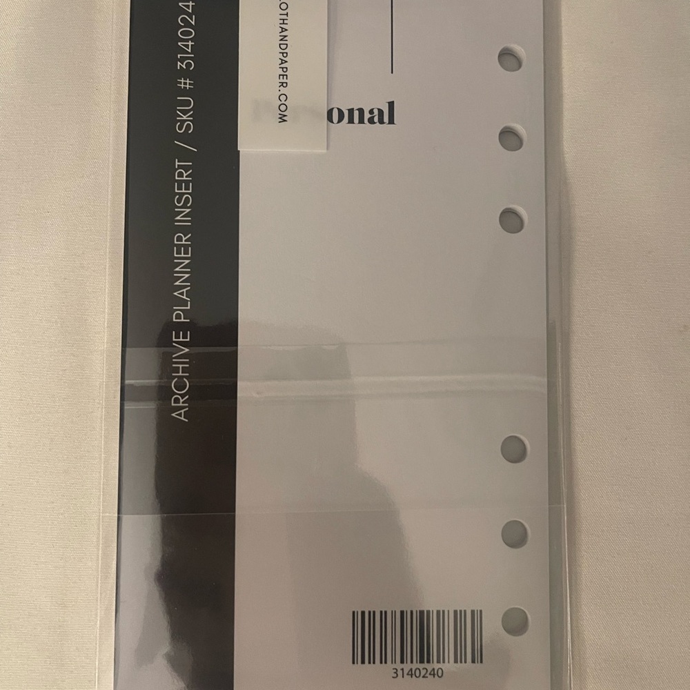 Cloth and Paper - Archive Planner Insert (Personal)